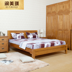 润美琪/纯实木床/白橡木/1.8米双人床/实木家具/美式乡村/橡木床