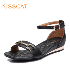 Cat Xia Po kisscat kissing girls shoes low heel and comfortable commuting Roman Sandals D44382-01