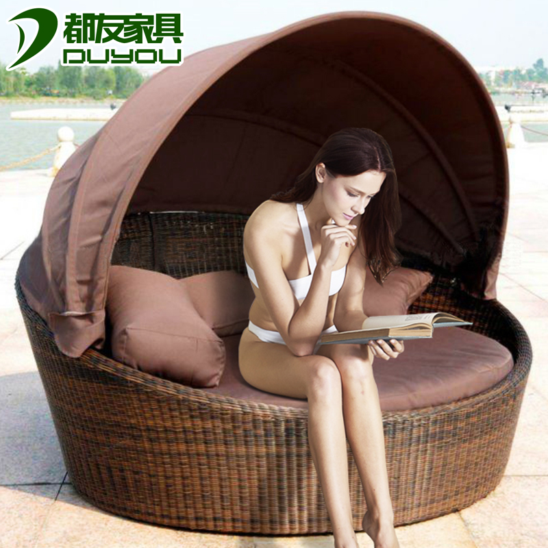 Lying in bed outdoors Sandy beach Swimming Pool The bed chair Rattan Garden courtyard Lying in bed balcony Leisure Hotel deck chair furniturein the Residential furniture , Outdoor/Patio furniture , Outdoor bed , Lying in bed category - from Buy2taobao.com to provide professional Taobao agent buy service
