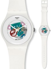 Swatch/斯沃琪 联保行货2012炫彩透视机芯 透视白SUOW100  现货