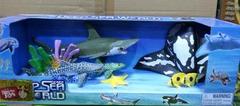 新品 喜帝仿真海洋动物/恐龙模型玩具关节可活动海豚鲨鱼玩具