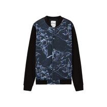 美特斯邦威2015秋装男MTEE大理石纹样针织棒球夹克吊牌价299元