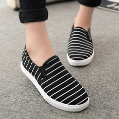 Hero lazy sheep pedals shoes women sneakers air flat bottom Lok Fu shoes stripes set foot in summer leisure shoes