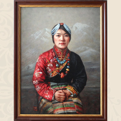 董聪贤 《卓玛》 超写实人物 布面油画 原创