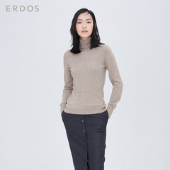 ERDOS/鄂尔多斯秋冬新品纯羊绒高领女羊绒衫毛衣针织衫E267A0112