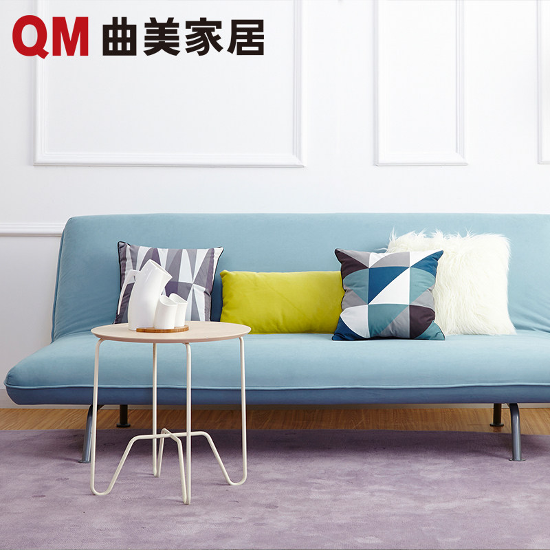 曲美家具家居 布艺多功能折叠沙发床 小户型双人沙发床两用