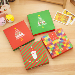 圣诞礼物节日贺卡韩版可爱祝福卡片新年贺卡圣诞老人卡5张10盒装