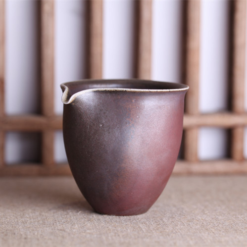 正品台湾陶艺大师兆庆柴烧公道茶道茶海茗杯公道杯