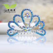 Bagen grass headdress child Princess hair accessories headband hair clip Jewelry Accessories rhinestone bridal Crown