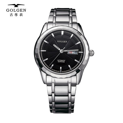 正品古尊手表男全自动机械表钢带男士防水商务男表休闲腕表6073