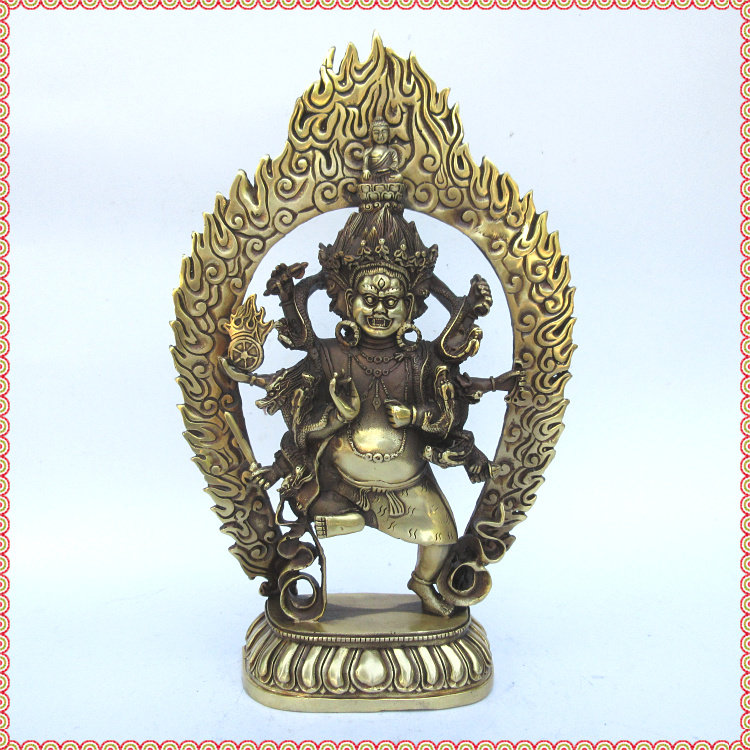 开光纯铜密宗藏佛秽迹金刚铜像大力威怒护法大神佛像招财辟邪摆件
