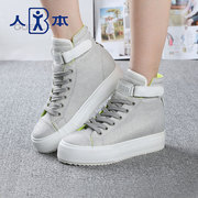 This autumn the new hi-reflective cloth lace canvas shoes platform platform trend shoes Velcro shoes