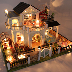 大型diy小屋手工制作房子拼装建筑玩具模型别墅生日礼物男孩女生