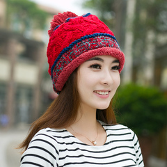 韩国版潮帽子女秋冬天季2015新款时尚保暖针织毛线帽加厚加绒套头