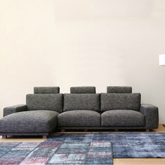 中村创意日式布艺沙发转角组合简约现代小户型客厅沙发贵妃布沙发
