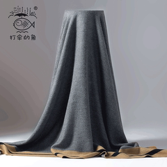 打伞的鱼2016新款欧美大众加大披肩围巾两用双色双条纹长方巾