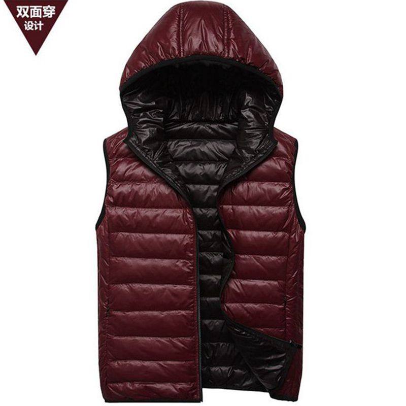 春秋馬夾輕薄羽絨馬甲 潮青年羽絨服背心韓版秋鼕連帽 男士外套男