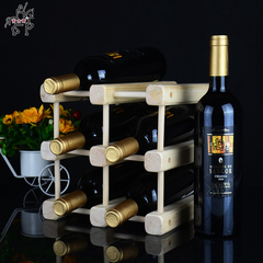 古士奇实木红酒架创意木质酒架欧式酒架无限叠加酒柜葡萄酒架包邮