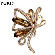 Ms YUKI jewelry France original design Crystal pin brooch jewelry luxury and elegant Butterfly lover gift