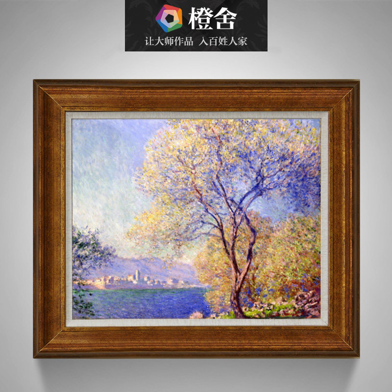 y橙舍 莫奈樱花树印象 欧式风景油画 客厅玄关画 装饰画餐厅挂画