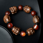 Special tribute is very Thai Brazil agate hand-carved Buddha old Edge Transport bracelet new