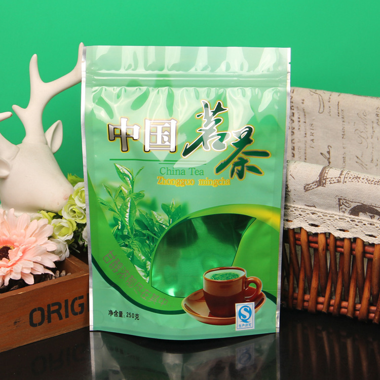 中国茗茶包装袋龙井铁观音白茶绿茶铝箔自封袋春茶250g半斤100只