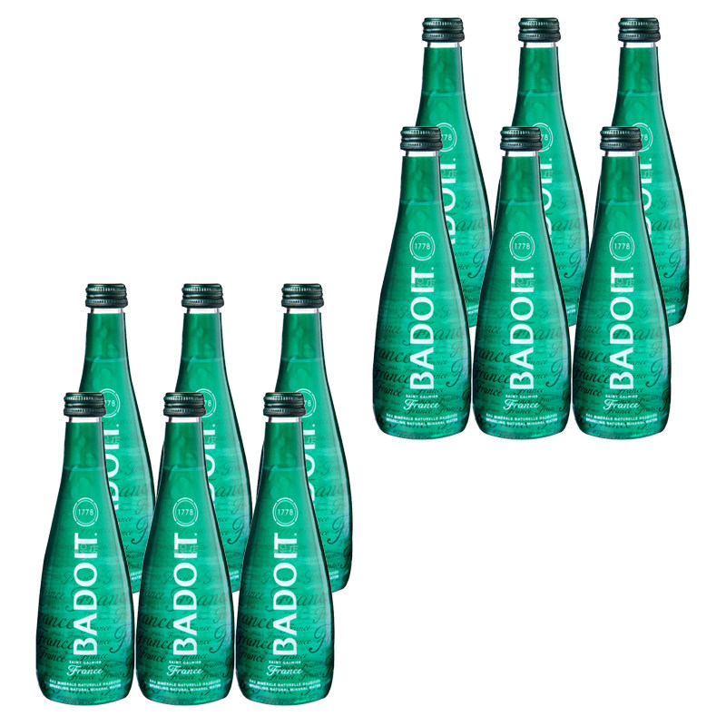 法国进口 badoit/波多 含气天然矿泉水 330ml*20玻璃瓶 气泡水
