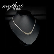 Thai girl Thai silver necklace 925 Silver jewelry mark racing retro simple fashion collar bone necklace