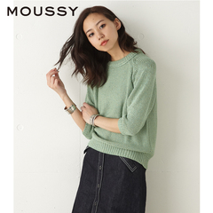 MOUSSY 秋季糖果色毛衣 圆领 针织衫女0108SC70-0900