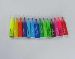 日本进口inomata 迷你荧光笔 创意迷你儿童文具 直液式多功能多色