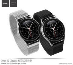 浩酷 三星GEAR S2 Classic表带R732手表表带 不锈钢金属编制 经典