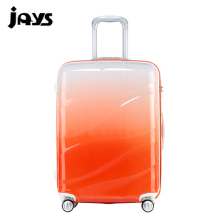 香奈兒粉色包包變黃 行李箱女橘黃漸變萬向輪旅行箱 時尚潮流糖果色拉桿箱20 24寸潮 香奈兒粉色包