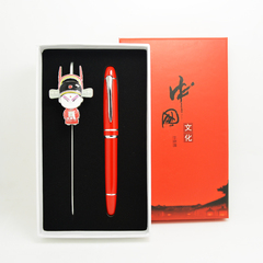 Q版京剧脸谱金属书签两件套装古典创意青花瓷中国风年会礼品盒装