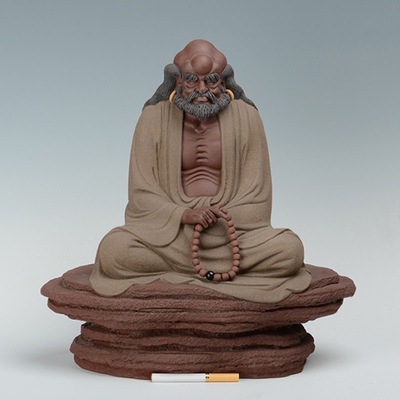 紫砂雕塑名家 荀少华《达摩》