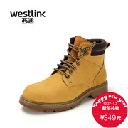 Westlink/West 2015 winter new outdoor casual leather lacing tools short tube male Martin boots