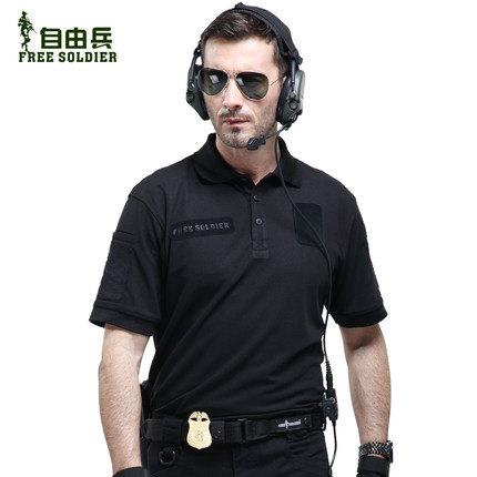 自由兵【執政官】城市特工短袖POLO t恤 翻領速幹衣 coolmax面料 - 38649950504