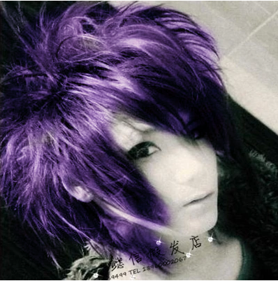 热销非主流假发男杀马特斜刘海