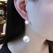 Escort Pack mail, Japan and South Korea contracted wild temperament ladies long faux Pearl Earrings earrings earrings jewelry