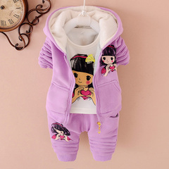 童装秋装2015女童秋季新款韩版运动儿童套装宝宝卫衣三件套婴幼儿
