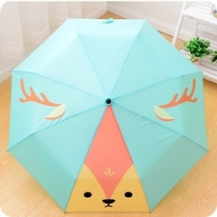 麦和正品创意猫咪卡通超轻防晒萌脸晴雨伞太阳伞遮阳伞三折伞