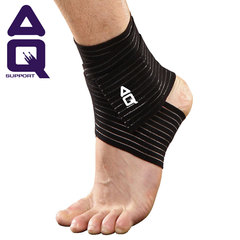 美国AQ护踝扭伤防护足球超薄弹性绷带泰拳护脚踝运动男女脚腕护具