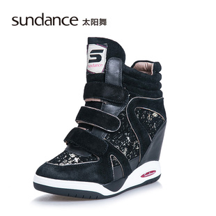 dior太陽鏡盒子 sundance 太陽舞冬季新款 亮片拼接內增高坡跟休閑鞋女鞋S5480883 dior太陽鏡圖片