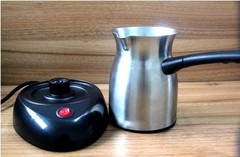 不锈钢土耳其自动壶咖啡 牛奶加热壶 电热咖啡壶 电动摩卡壶包邮