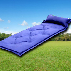 可拼接自动充气垫带枕头 户外野营单人自动充气床垫防潮午睡床垫