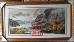 【苏绣园】精品单面绣《风景》苏绣装饰画 客厅 苏绣成品 客厅画