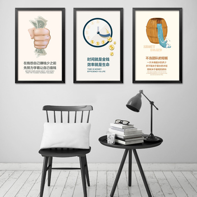 办公室挂画公司装饰画企业文化墙有框定制创意励志标语字画壁画挂