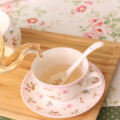 欧式田园咖啡杯碟套装英式下午茶茶具创意陶瓷下午茶杯花茶杯子