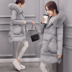 2016冬季新款时尚中长款修身显瘦保暖羽绒服女韩版加厚羽绒外套