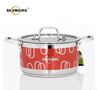 Shengde нержавеющая сталь суповая кастрюля в корейском стиле красочная кастрюля утолщенная индукционная плита с двойным дном универсальная сковорода с режущей кромкой кастрюля бесплатная доставка