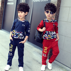 童装男童春秋装套装2016新款中大儿童套装男两件套卫衣韩版运动潮